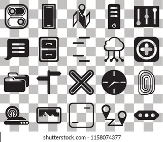 Set Of 20 transparent icons such as More, Add, Controls, Server, Wireless internet, Smartphone, Clock, Notification, transparency icon pack, pixel perfect