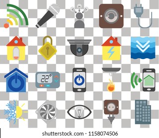 Set Of 20 transparent icons such as Smart home, Plug, Smart, Cooler, Heating, Smartphone, Locking, Home, Wifi, Deep, transparency icon pack, pixel perfect