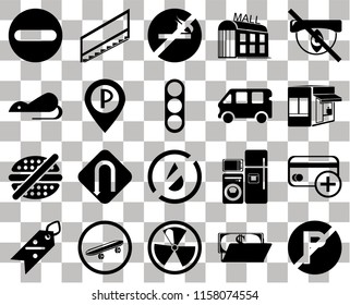 Set Of 20 transparent icons such as No parking, Store, Hidden, Mall, Discount, Stairs, Electrical appliances, Rats, transparency icon pack, pixel perfect