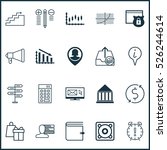 Set Of 20 Universal Editable Icons. Can Be Used For Web, Mobile And App Design. Includes Elements Such As Security, Investment, Fail Graph And More.