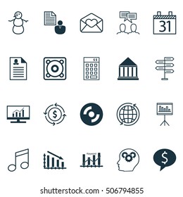 Set Of 20 Universal Editable Icons. Can Be Used For Web, Mobile And App Design. Includes Icons Such As Report, Investment, Market Research And More.