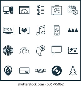 Set Of 20 Universal Editable Icons. Can Be Used For Web, Mobile And App Design. Includes Icons Such As Questionnaire, Job Applicants, Money Navigation And More.