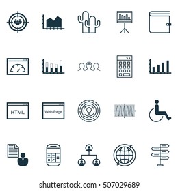 Set Of 20 Universal Editable Icons. Can Be Used For Web, Mobile And App Design. Includes Icons Such As Wallet, Investment, Tree Structure And More.