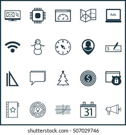 Set Of 20 Universal Editable Icons. Can Be Used For Web, Mobile And App Design. Includes Icons Such As Bank Payment, Security, Road Map And More.