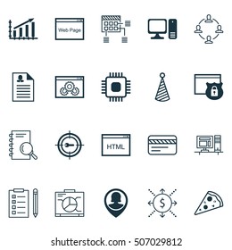 Set Of 20 Universal Editable Icons. Can Be Used For Web, Mobile And App Design. Includes Icons Such As Board, Bank Card, Money And More.