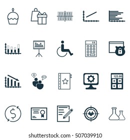 Set Of 20 Universal Editable Icons. Can Be Used For Web, Mobile And App Design. Includes Icons Such As Paper, Shopping, SEO Brainstorm And More.