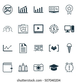 Set Of 20 Universal Editable Icons. Can Be Used For Web, Mobile And App Design. Includes Icons Such As Questionnaire, Frozen Food, Forbidden Mobile And More.