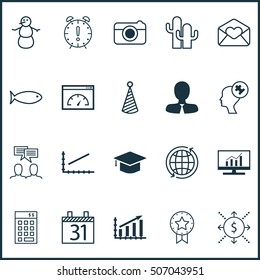 Set Of 20 Universal Editable Icons. Can Be Used For Web, Mobile And App Design. Includes Icons Such As Line Graph, Investment, Discussion And More.