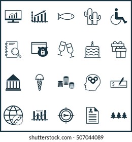 Set Of 20 Universal Editable Icons. Can Be Used For Web, Mobile And App Design. Includes Icons Such As Keyword Marketing, Keyword Optimisation, Accessibility And More.
