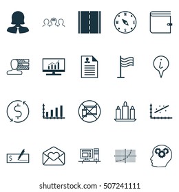 Set Of 20 Universal Editable Icons. Can Be Used For Web, Mobile And App Design. Includes Icons Such As Photo Camera, Coaching, Curriculum Vitae And More.