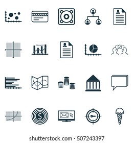 Set Of 20 Universal Editable Icons. Can Be Used For Web, Mobile And App Design. Includes Icons Such As Tree Structure, Comparison, Bank Card And More.