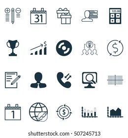 Set Of 20 Universal Editable Icons. Can Be Used For Web, Mobile And App Design. Includes Icons Such As Date, Tournament, Money Trasnfer And More.