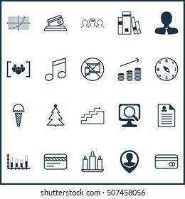 Set Of 20 Universal Editable Icons. Can Be Used For Web, Mobile And App Design. Includes Icons Such As Decorated Tree, Locate, Wax And More.