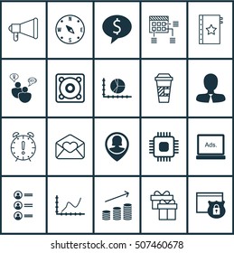 Set Of 20 Universal Editable Icons. Can Be Used For Web, Mobile And App Design. Includes Icons Such As Pin Employee, Job Applicants, SEO Brainstorm And More.