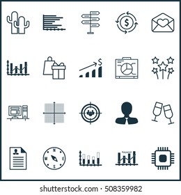 Set Of 20 Universal Editable Icons. Can Be Used For Web, Mobile And App Design. Includes Icons Such As Successful Investment, Raise Diagram, Focus Group And More.