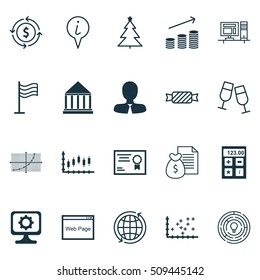 Set Of 20 Universal Editable Icons. Can Be Used For Web, Mobile And App Design. Includes Icons Such As Innovation, Line Grid, Education Center And More.