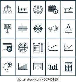 Set Of 20 Universal Editable Icons. Can Be Used For Web, Mobile And App Design. Includes Icons Such As World, Collaborative Solution, Security And More.