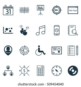 Set Of 20 Universal Editable Icons. Can Be Used For Web, Mobile And App Design. Includes Icons Such As Pin Employee, Comparison, Money And More.