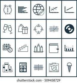 Set Of 20 Universal Editable Icons. Can Be Used For Web, Mobile And App Design. Includes Icons Such As Wax, Bars Chart, Board And More.