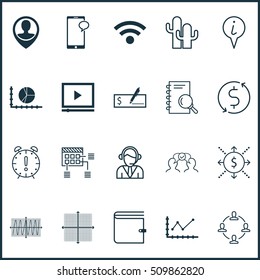Set Of 20 Universal Editable Icons. Can Be Used For Web, Mobile And App Design. Includes Icons Such As Analysis, Cacti, Circle Graph And More.