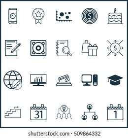 Set Of 20 Universal Editable Icons. Can Be Used For Web, Mobile And App Design. Includes Icons Such As Desktop Computer, Comparison, Credit Card And More.