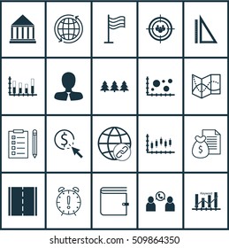 Set Of 20 Universal Editable Icons. Can Be Used For Web, Mobile And App Design. Includes Icons Such As Time Management, Phone Conference, Connectivity And More.