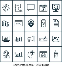 Set Of 20 Universal Editable Icons. Can Be Used For Web, Mobile And App Design. Includes Icons Such As Analysis, Money Navigation, Bank Payment And More.