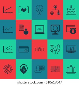 Set Of 20 Universal Editable Icons. Can Be Used For Web, Mobile And App Design. Includes Icons Such As Personal Skills, Tree Structure, Report And More.