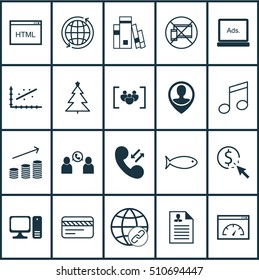 Set Of 20 Universal Editable Icons. Can Be Used For Web, Mobile And App Design. Includes Icons Such As Loading Speed, Digital Media, Questionnaire And More.