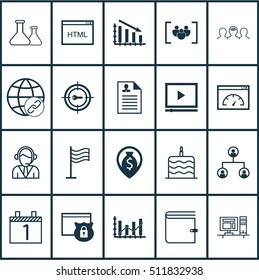 Set Of 20 Universal Editable Icons. Can Be Used For Web, Mobile And App Design. Includes Icons Such As Chemical, Celebration Cake, Raise Diagram And More.