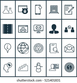 Set Of 20 Universal Editable Icons. Can Be Used For Web, Mobile And App Design. Includes Elements Such As Website Performance, Winter, Messaging And More.