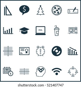 Set Of 20 Universal Editable Icons. Can Be Used For Web, Mobile And App Design. Includes Elements Such As Measurement, Bank Payment, Business Deal And More.