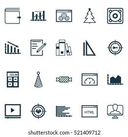 Set Of 20 Universal Editable Icons. Can Be Used For Web, Mobile And App Design. Includes Elements Such As Sweet, Coding, Focus Group And More.