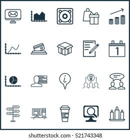 Set Of 20 Universal Editable Icons. Can Be Used For Web, Mobile And App Design. Includes Elements Such As Personal Skills, Opportunity, Takeaway Coffee And More.