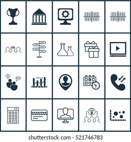 Set Of 20 Universal Editable Icons. Can Be Used For Web, Mobile And App Design. Includes Elements Such As PC, Keyword Optimisation, Coaching And More.