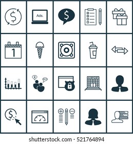 Set Of 20 Universal Editable Icons. Can Be Used For Web, Mobile And App Design. Includes Elements Such As Manager, PPC, Personal Skills And More.