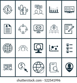 Set Of 20 Universal Editable Icons. Can Be Used For Web, Mobile And App Design. Includes Elements Such As Female Application, Discussion, Cooperation And More.