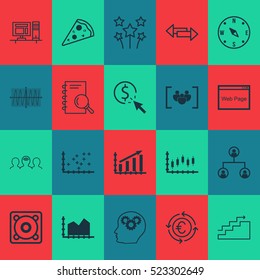 Set Of 20 Universal Editable Icons. Can Be Used For Web, Mobile And App Design. Includes Elements Such As Computer, Crossroad, Locate And More.