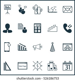 Set Of 20 Universal Editable Icons. Can Be Used For Web, Mobile And App Design. Includes Elements Such As SEO Brainstorm, Growth, Manager And More.