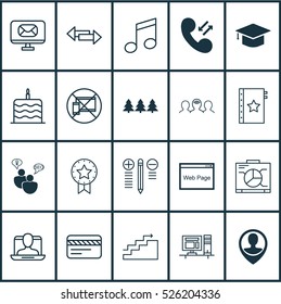Set Of 20 Universal Editable Icons. Can Be Used For Web, Mobile And App Design. Includes Elements Such As Employee Location, Crotchets, Crossroad And More.