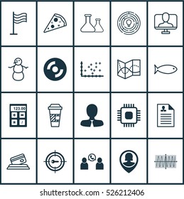 Set Of 20 Universal Editable Icons. Can Be Used For Web, Mobile And App Design. Includes Elements Such As Credit Card, Online Identity, Financial And More.