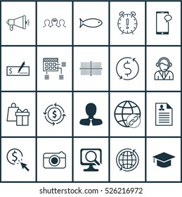 Set Of 20 Universal Editable Icons. Can Be Used For Web, Mobile And App Design. Includes Elements Such As Connectivity, Graduation, Shopping And More.