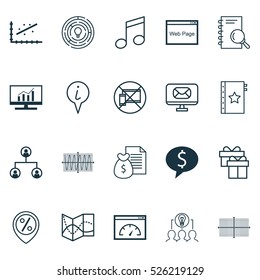 Set Of 20 Universal Editable Icons. Can Be Used For Web, Mobile And App Design. Includes Elements Such As Business Deal, Analytics, Email And More.