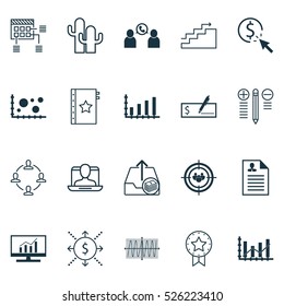 Set Of 20 Universal Editable Icons. Can Be Used For Web, Mobile And App Design. Includes Elements Such As Decision Making, Growth, Collaboration And More.