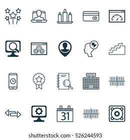 Set Of 20 Universal Editable Icons. Can Be Used For Web, Mobile And App Design. Includes Elements Such As Crossroad, Loading Speed, Analysis And More.