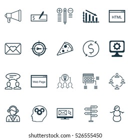 Set Of 20 Universal Editable Icons. Can Be Used For Web, Mobile And App Design. Includes Elements Such As PC, Operator, Bank Payment And More.