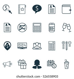Set Of 20 Universal Editable Icons. Can Be Used For Web, Mobile And App Design. Includes Elements Such As Savings, PPC, Wallet And More.