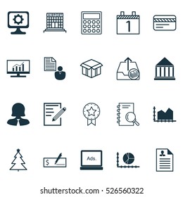 Set Of 20 Universal Editable Icons. Can Be Used For Web, Mobile And App Design. Includes Elements Such As Savings, Paper, Report And More.