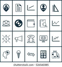 Set Of 20 Universal Editable Icons. Can Be Used For Web, Mobile And App Design. Includes Elements Such As Library, Dialogue, Frozen Food And More.