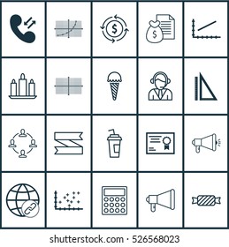 Set Of 20 Universal Editable Icons. Can Be Used For Web, Mobile And App Design. Includes Elements Such As Connectivity, Square Diagram, Plot Diagram And More.